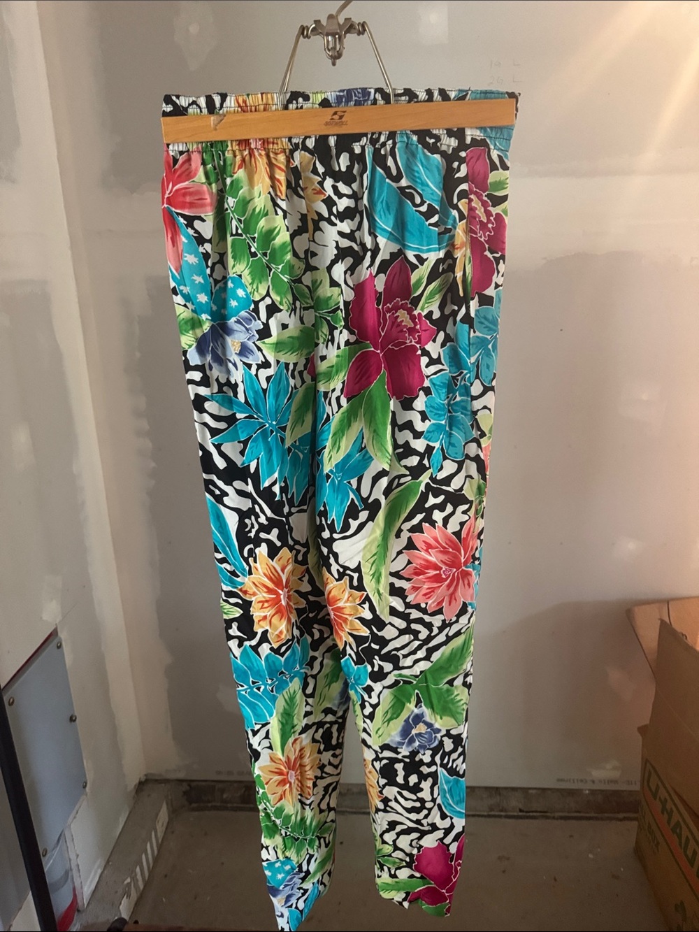 JH Collectibles Multicolor Floral Silk Top with Black Accents